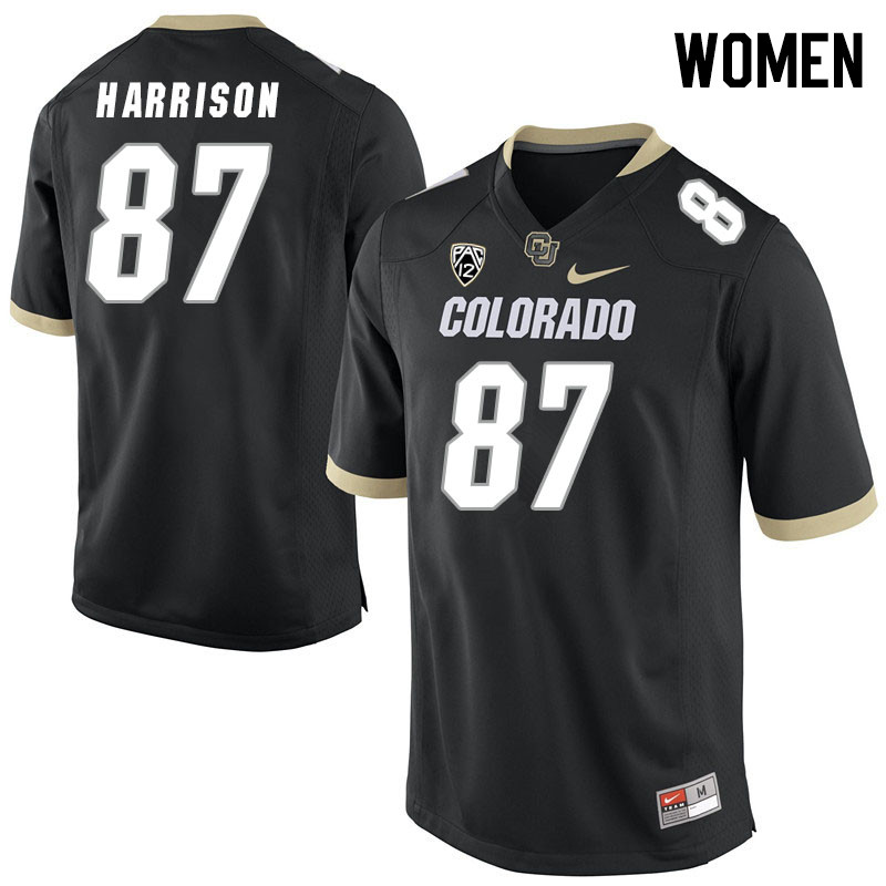 Women #87 Michael Harrison Colorado Buffaloes College Football Jerseys Stitched Sale-Black
